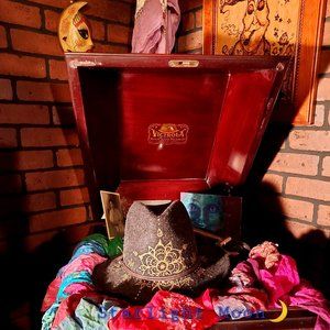 *SOLD* Wool Fedora Traveller Boho Gypsy Hippie Festival Hat